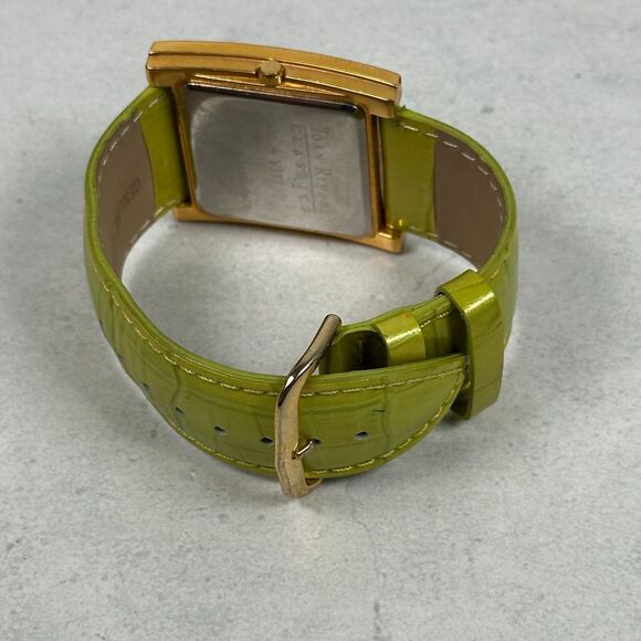 Joan Rivers Watch Womens 39mm Pave Bezel Green Embossed Band Quartz New Battery - Picture 6 of 11